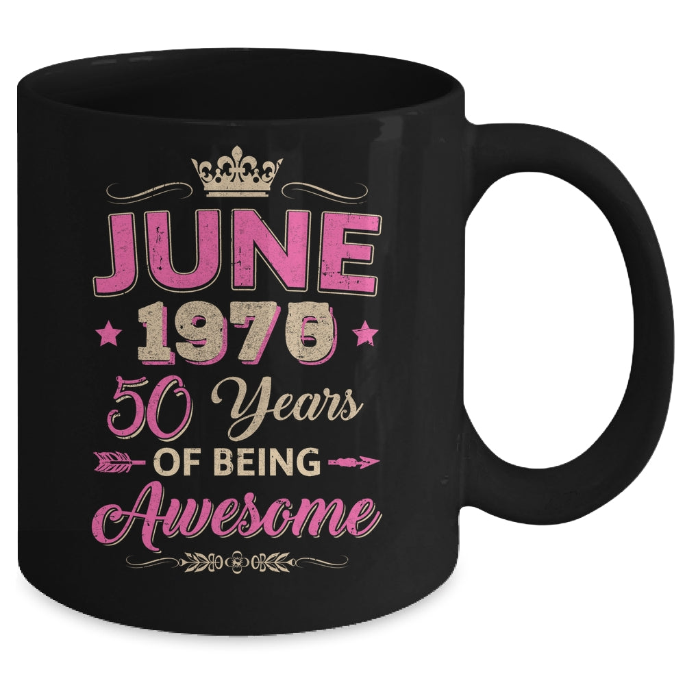 June 1975 50 Years Of Being Awesome Retro 50th Birthday Mug | siriusteestore