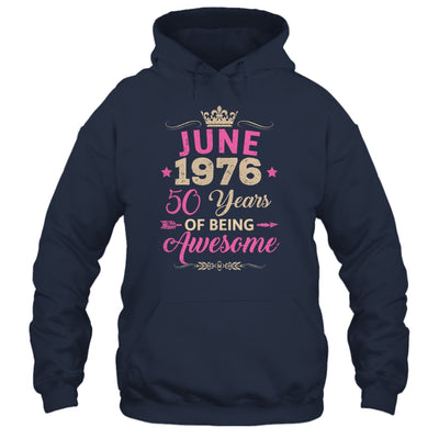 June 1976 50 Years Of Being Awesome Retro 50th Birthday Shirt & Tank Top | siriusteestore