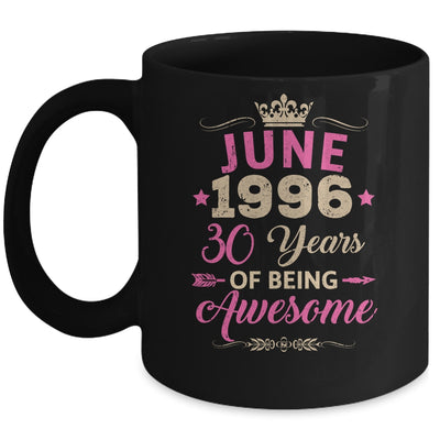 June 1996 30 Years Of Being Awesome Retro 30th Birthday Mug | siriusteestore