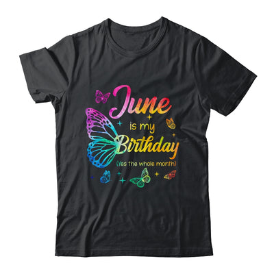 June Birthday For Women Girls Butterfly Tie Dye Theme Shirt & Tank Top | siriusteestore