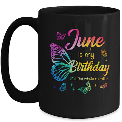 June Birthday For Women Girls Butterfly Tie Dye Theme Mug | siriusteestore