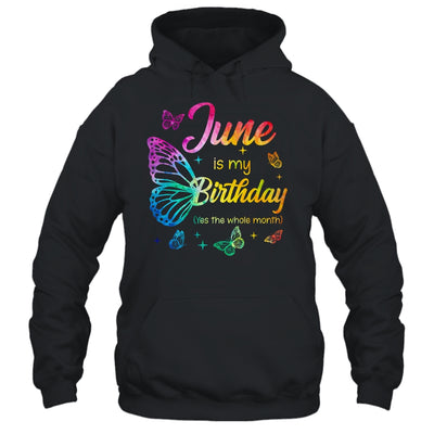 June Birthday For Women Girls Butterfly Tie Dye Theme Shirt & Tank Top | siriusteestore
