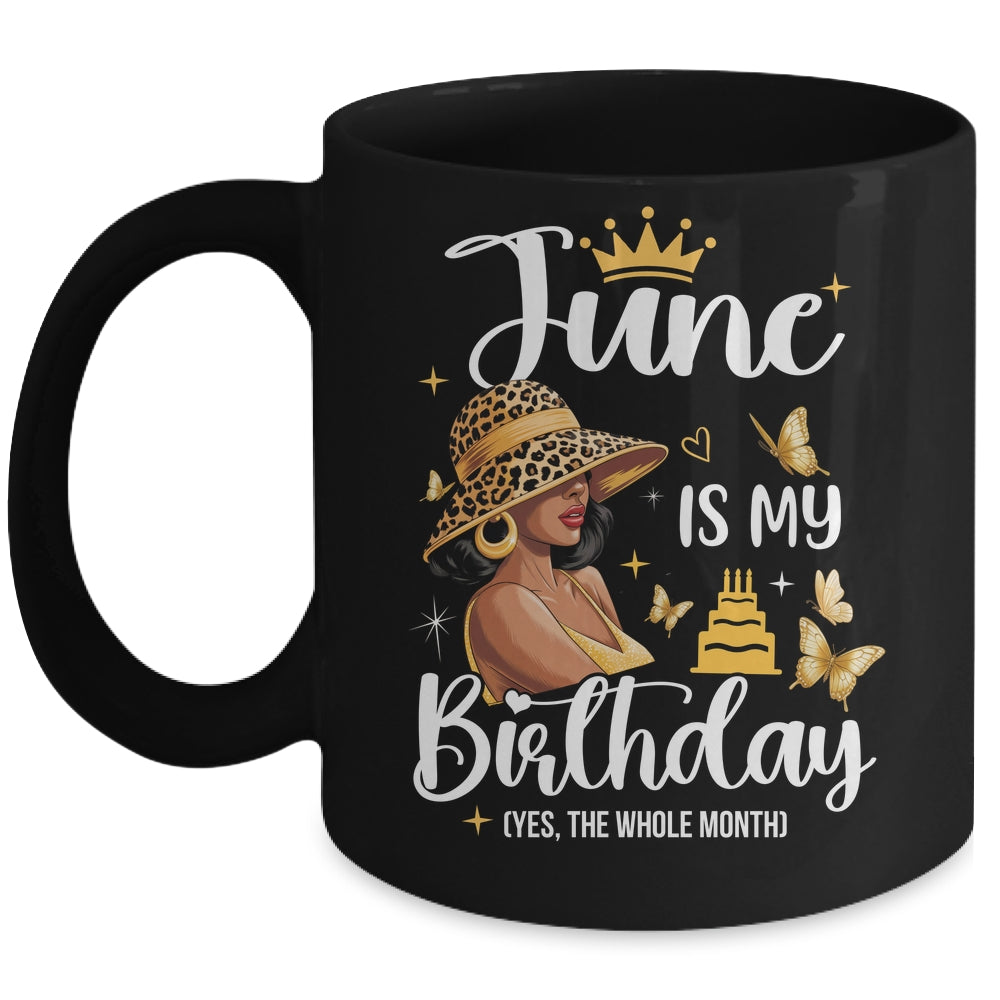 June Is My Birthday African American Woman Birthday Queen Mug | siriusteestore