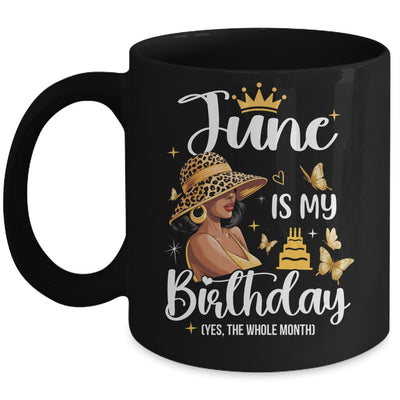 June Is My Birthday African American Woman Birthday Queen Mug | siriusteestore