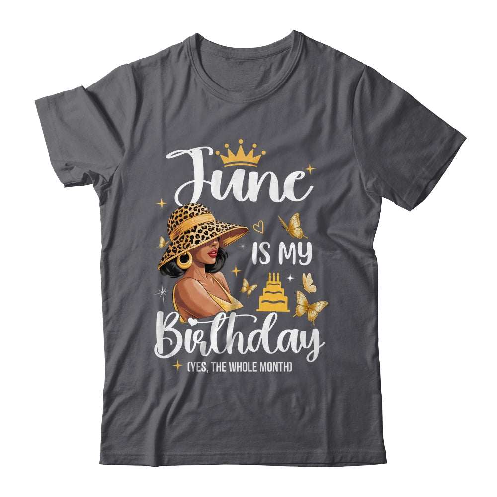 June Is My Birthday African American Woman Birthday Queen Shirt & Tank Top | siriusteestore