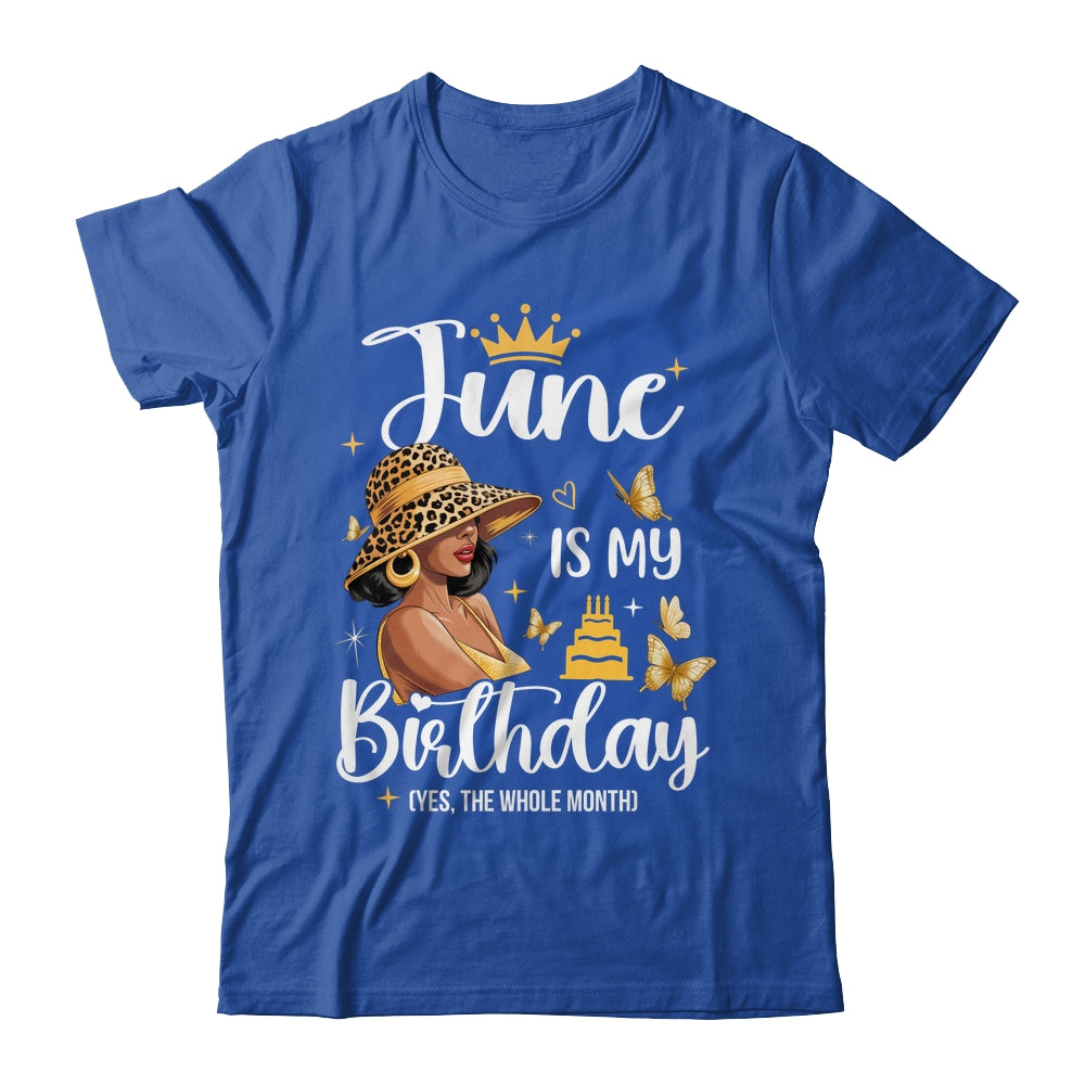 June Is My Birthday African American Woman Birthday Queen Shirt & Tank Top | siriusteestore