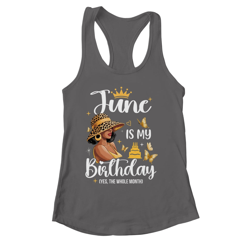 June Is My Birthday African American Woman Birthday Queen Shirt & Tank Top | siriusteestore