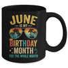 June Is My Birthday Retro Sunglasses Funny Birthday Mug | siriusteestore