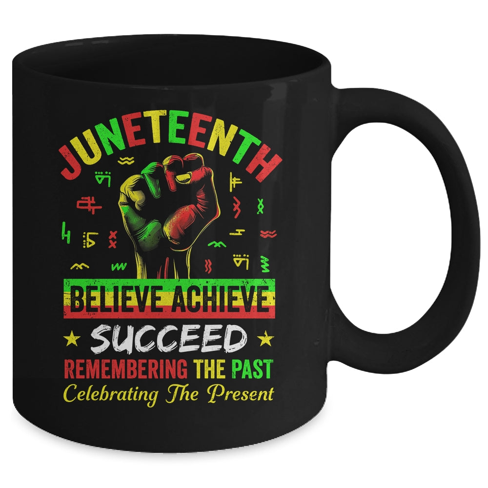 Juneteenth Believe Succeed Remembering The Past Affrican Mug | siriusteestore