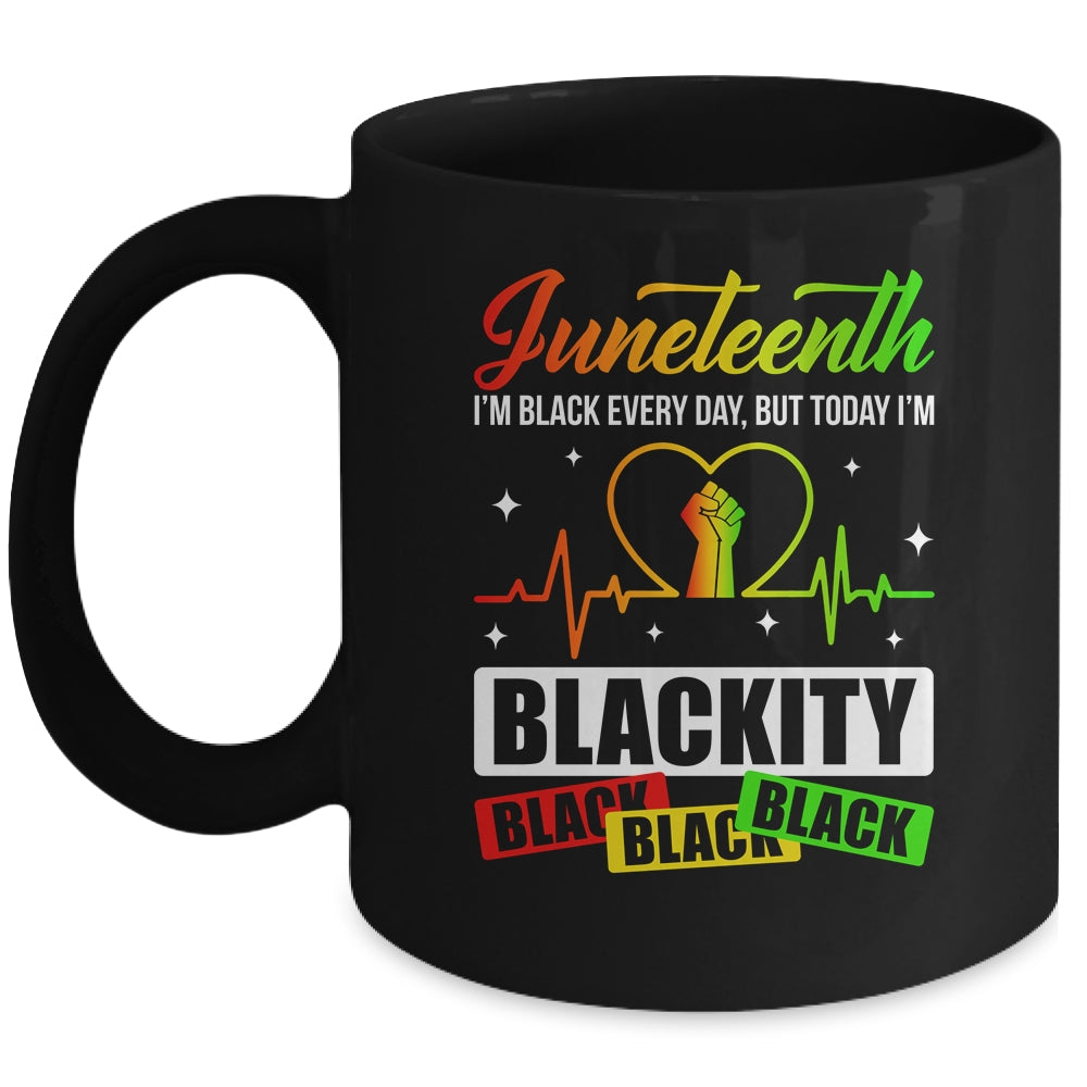 Juneteenth Black Heartbeat Black History African American Mug | siriusteestore