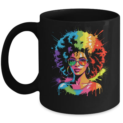 Juneteenth Black Queen Afro Pride Art Dripping Melanin Women Mug | siriusteestore