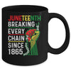 Juneteenth Breaking Every Chain Since 1865 African American Mug | siriusteestore