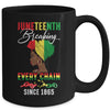 Juneteenth Breaking Every Chain Since 1865 For Women Men Mug | siriusteestore