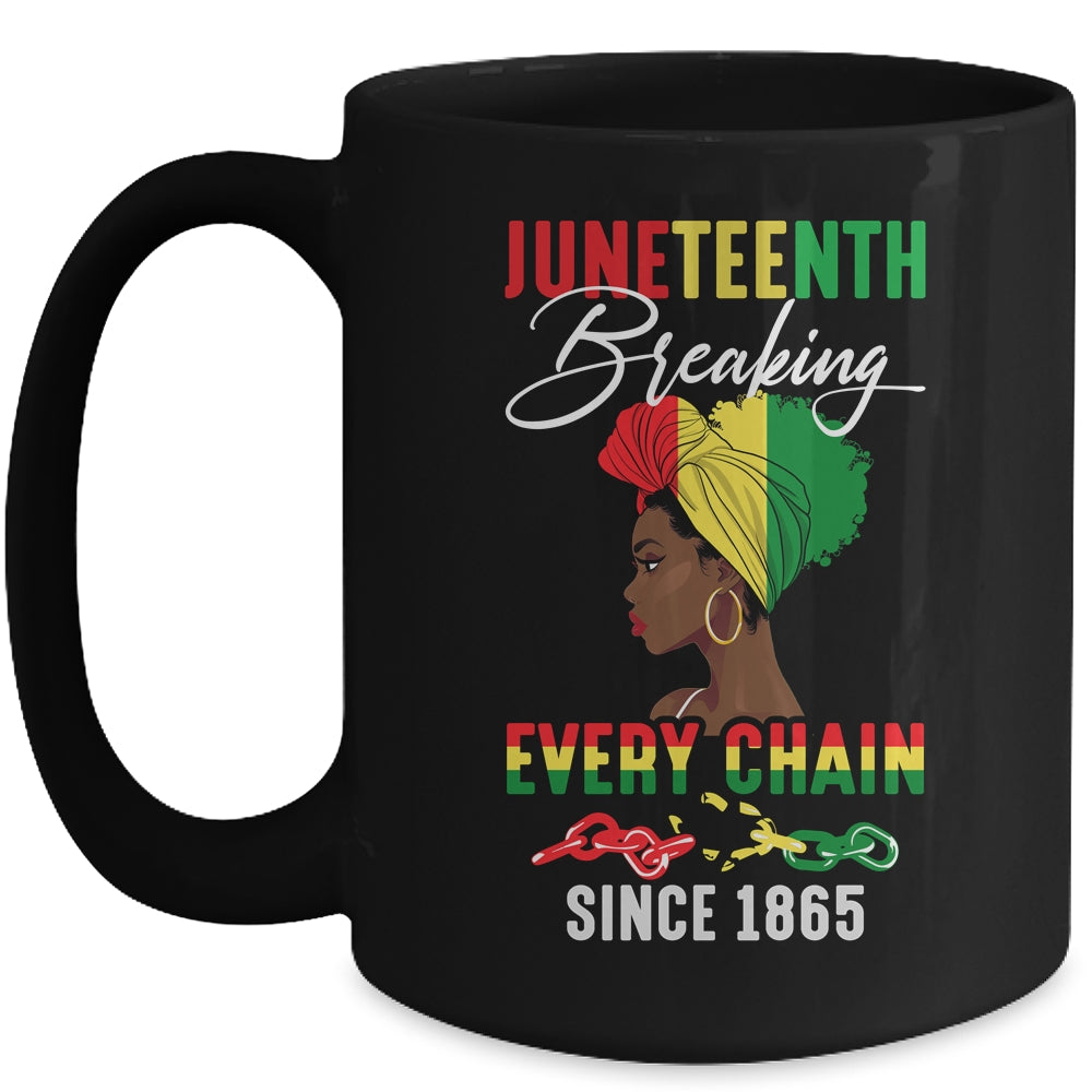 Juneteenth Breaking Every Chain Since 1865 For Women Men Mug | siriusteestore