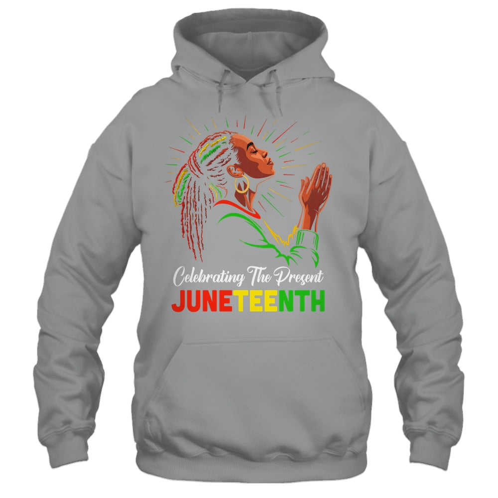 Juneteenth Celebrating The Present Black African Women Shirt & Tank Top | siriusteestore