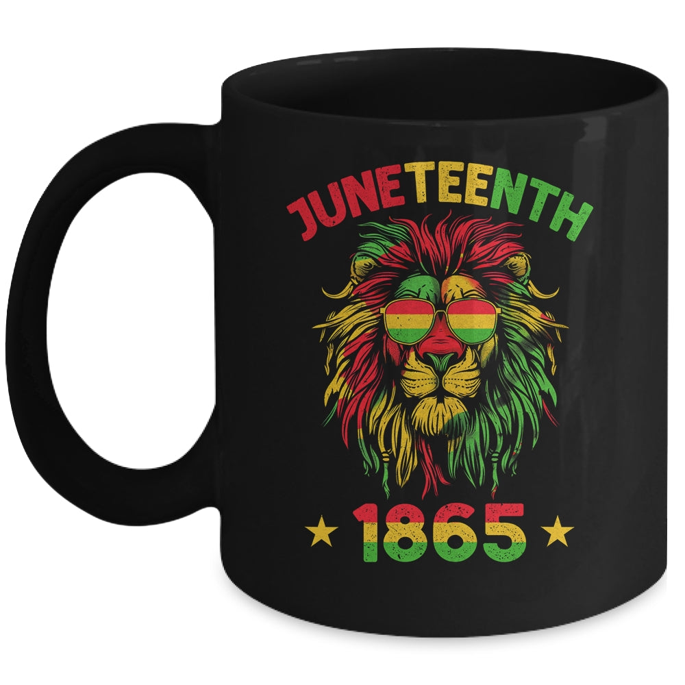 Juneteenth Lion 1865 Black History African American Men Boys Mug | siriusteestore