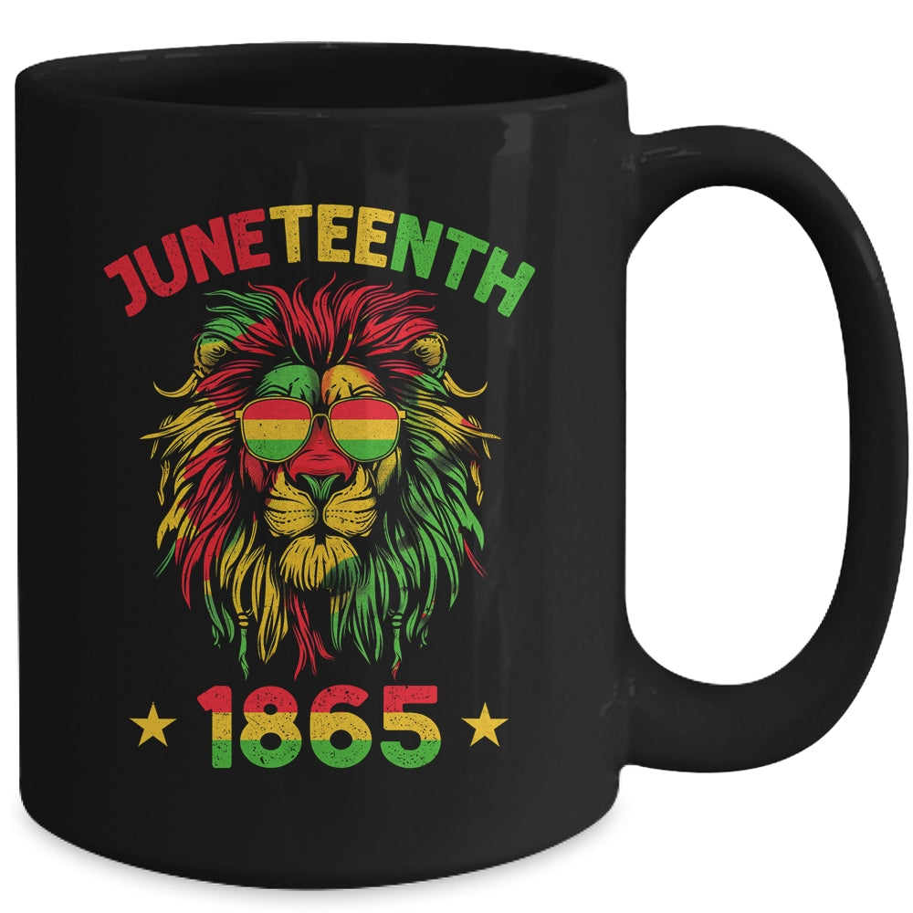 Juneteenth Lion 1865 Black History African American Men Boys Mug | siriusteestore