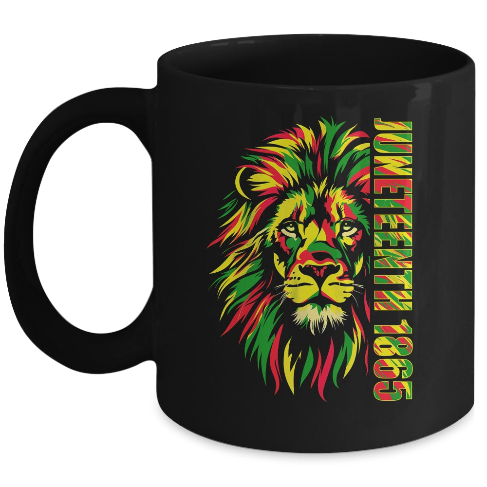 Juneteenth Men Women African American Black Lion 1865 King Mug | siriusteestore