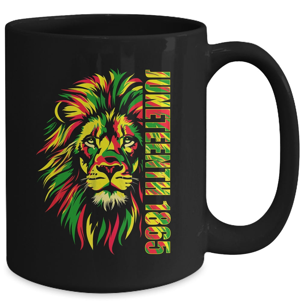 Juneteenth Men Women African American Black Lion 1865 King Mug | siriusteestore
