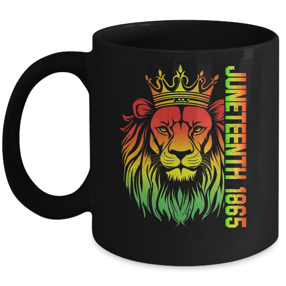 Juneteenth Men Women Celebrate African American Lion 1865 Mug | siriusteestore