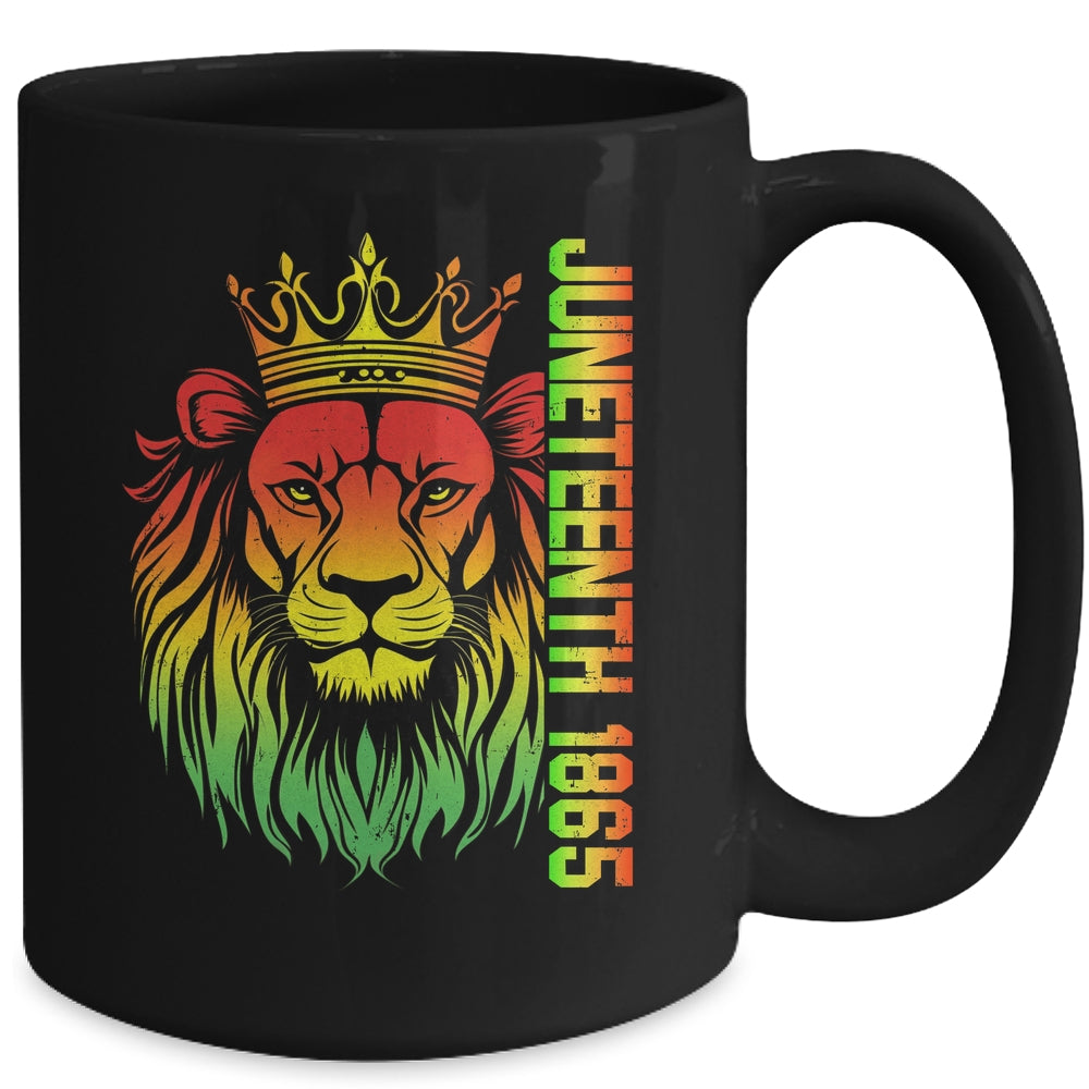Juneteenth Men Women Celebrate African American Lion 1865 Mug | siriusteestore