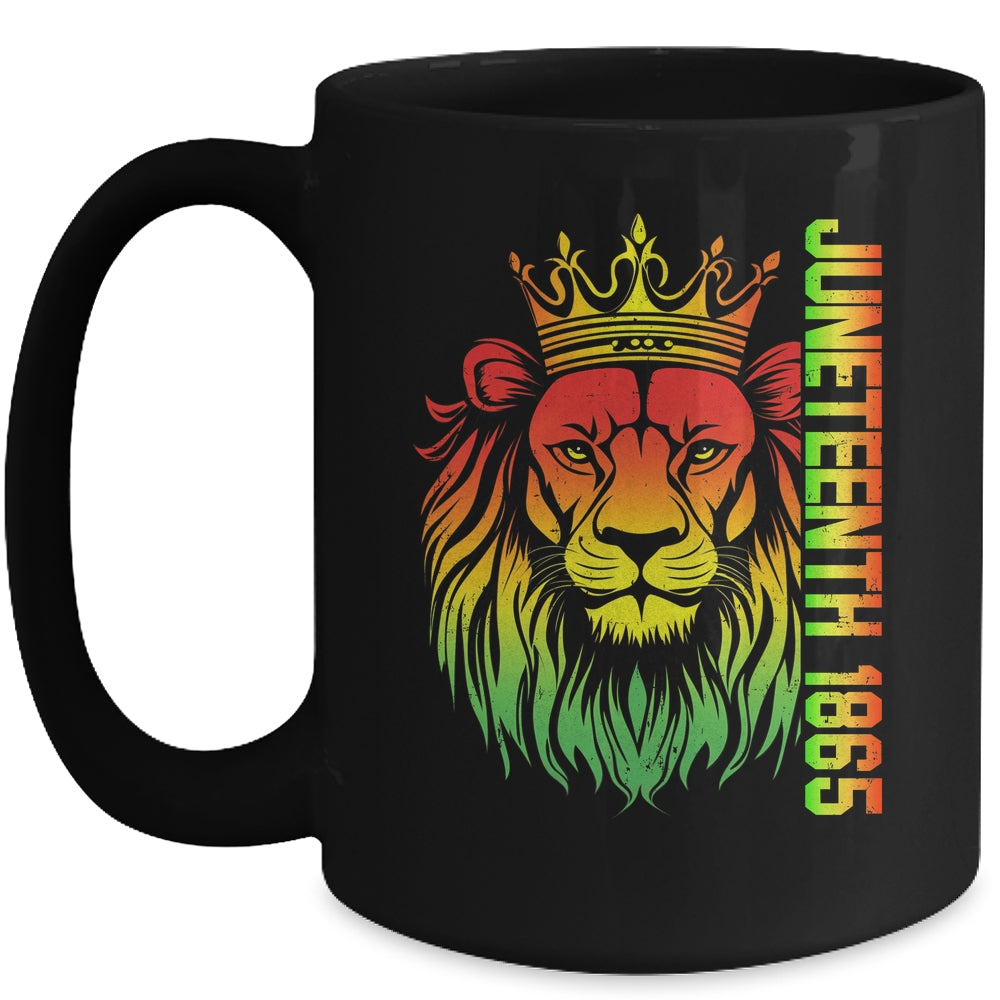Juneteenth Men Women Celebrate African American Lion 1865 Mug | siriusteestore