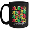 Juneteenth Nurse Groovy African Scrubs Top Bow Black Women Mug | siriusteestore