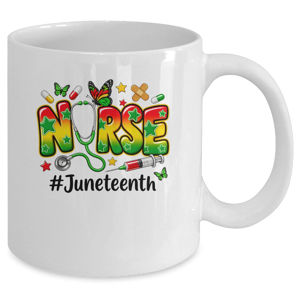Juneteenth Nurse Life Black Nurse Women Black History Month Mug | siriusteestore