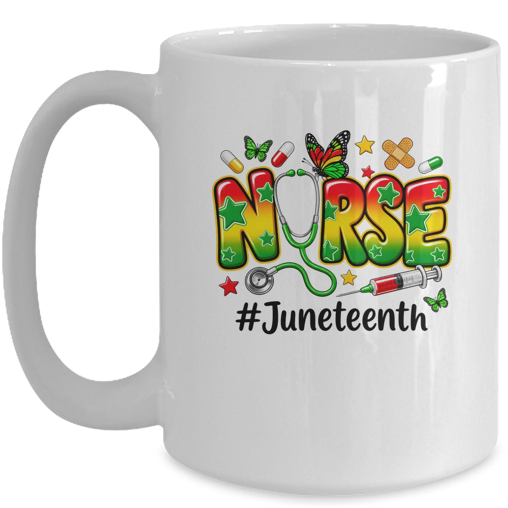 Juneteenth Nurse Life Black Nurse Women Black History Month Mug | siriusteestore