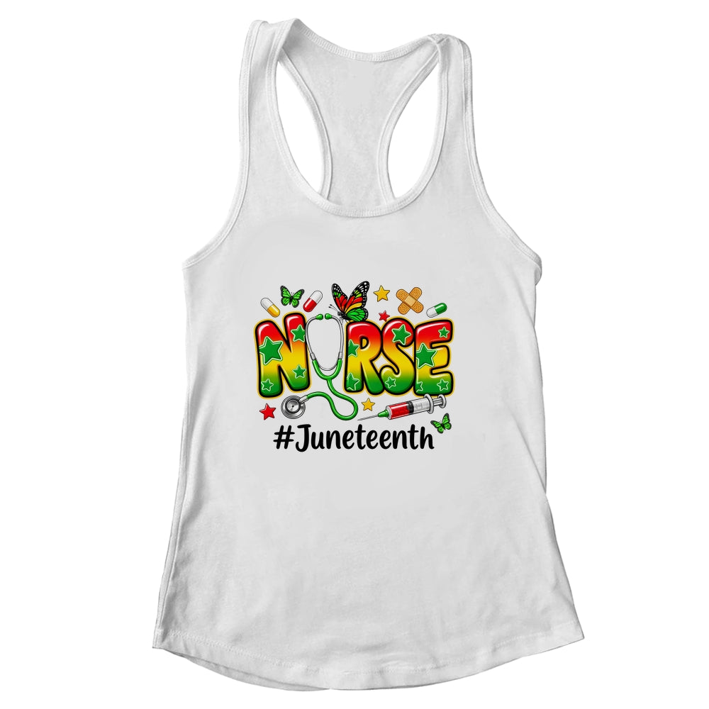 Juneteenth Nurse Life Black Nurse Women Black History Month Shirt & Tank Top | siriusteestore