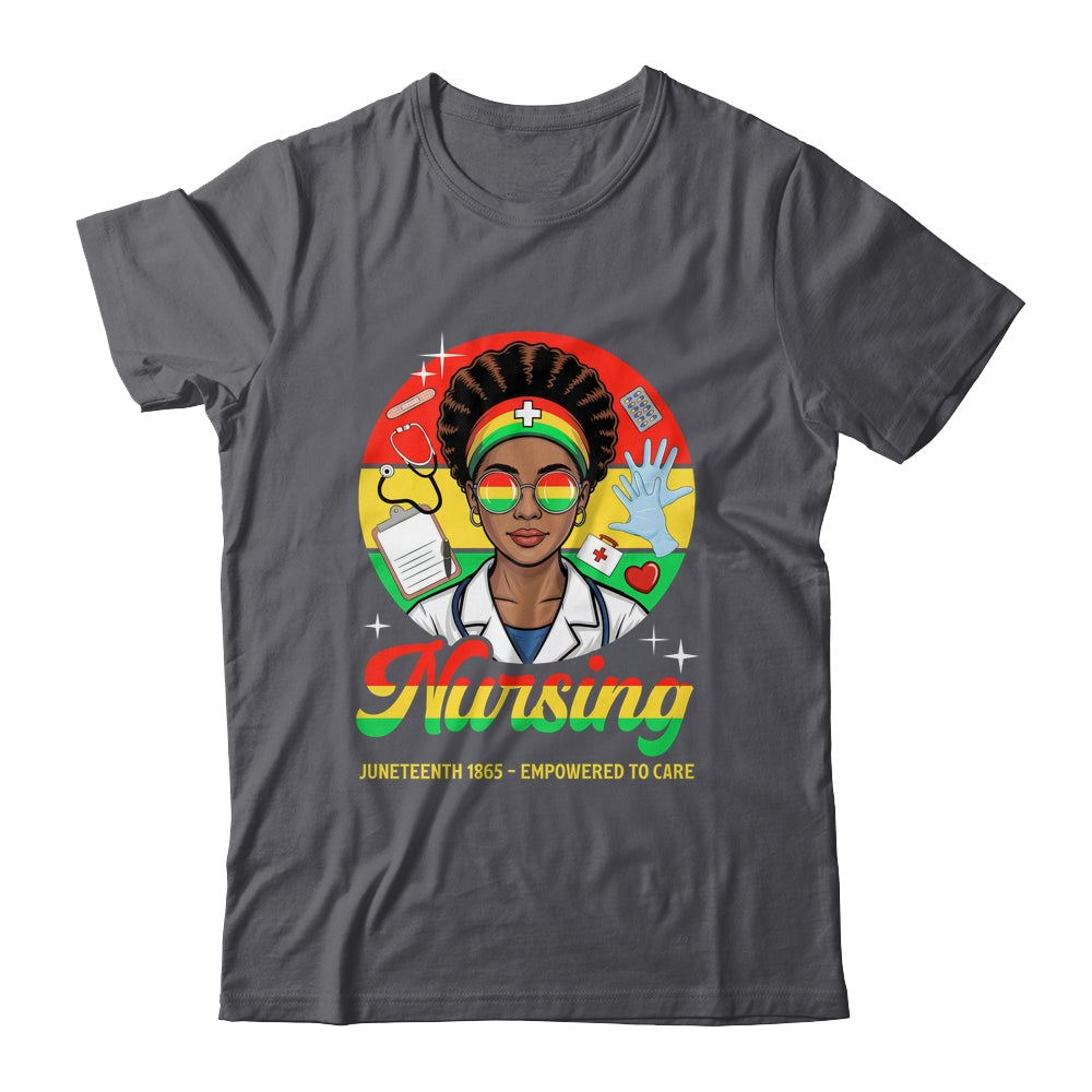 Juneteenth Nurse Pride Afro American Healthcare Worker Shirt & Tank Top | siriusteestore