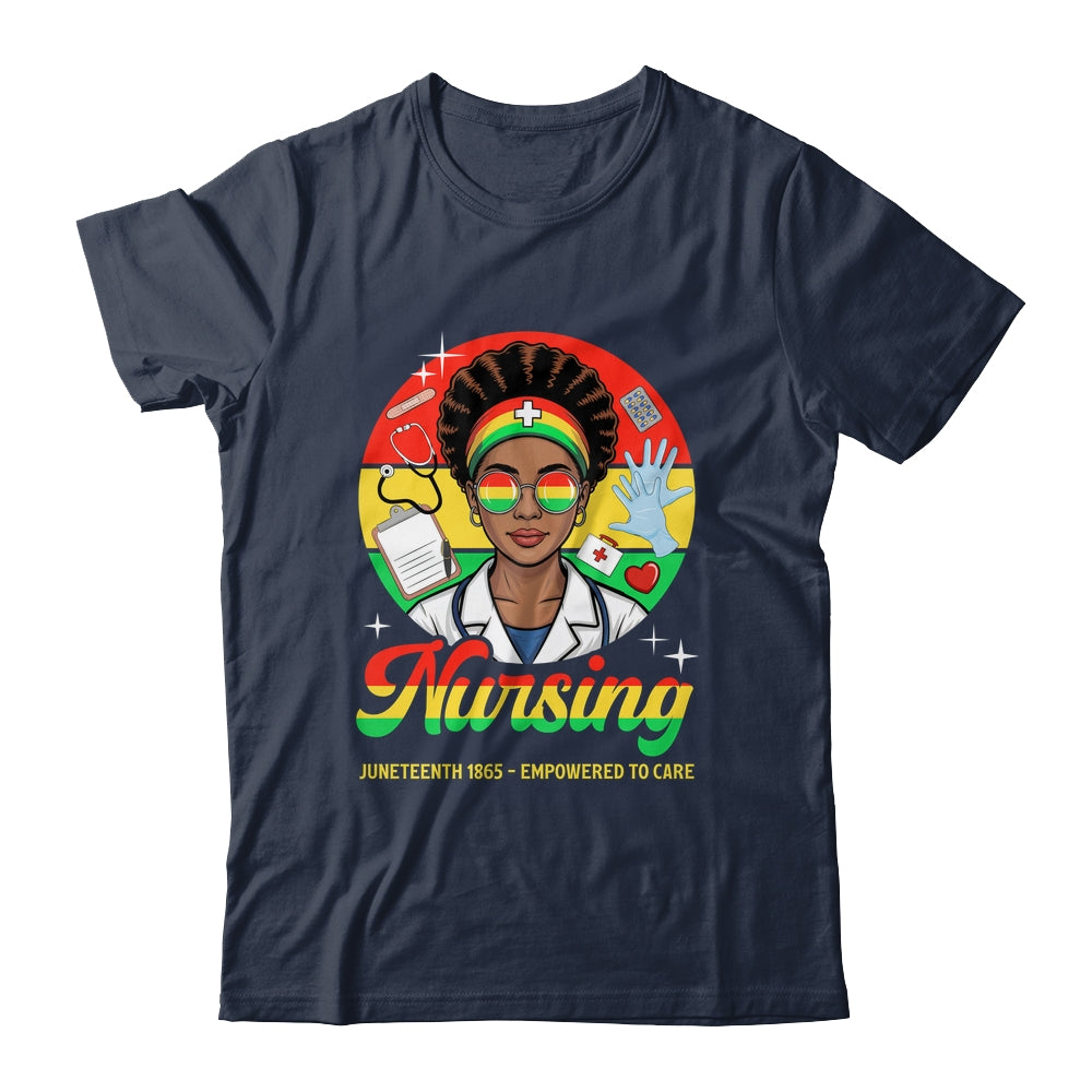 Juneteenth Nurse Pride Afro American Healthcare Worker Shirt & Tank Top | siriusteestore