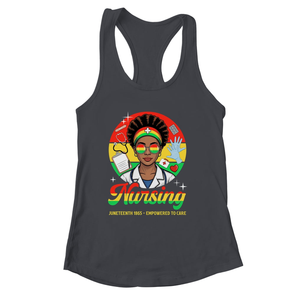 Juneteenth Nurse Pride Afro American Healthcare Worker Shirt & Tank Top | siriusteestore