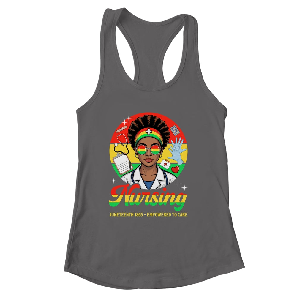 Juneteenth Nurse Pride Afro American Healthcare Worker Shirt & Tank Top | siriusteestore