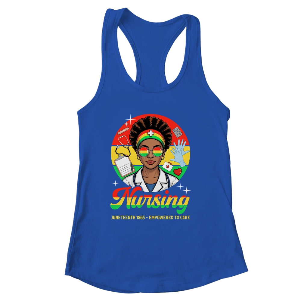 Juneteenth Nurse Pride Afro American Healthcare Worker Shirt & Tank Top | siriusteestore