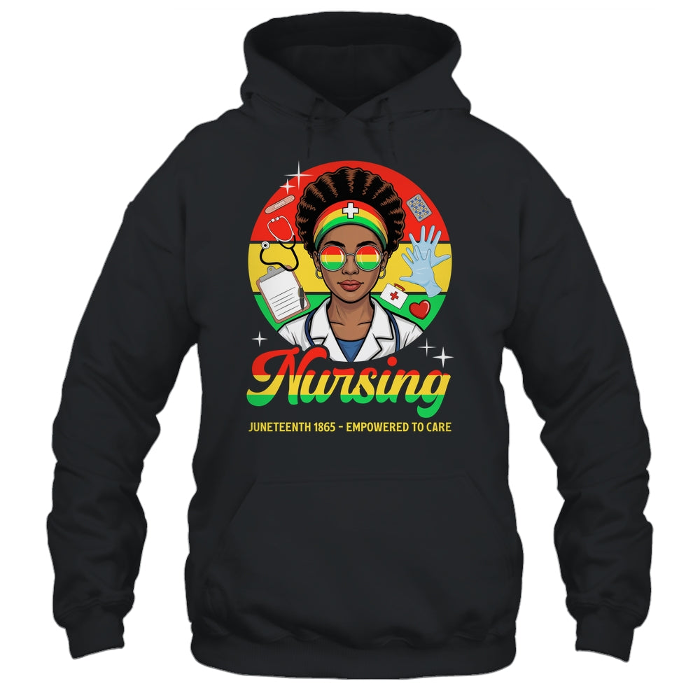 Juneteenth Nurse Pride Afro American Healthcare Worker Shirt & Tank Top | siriusteestore