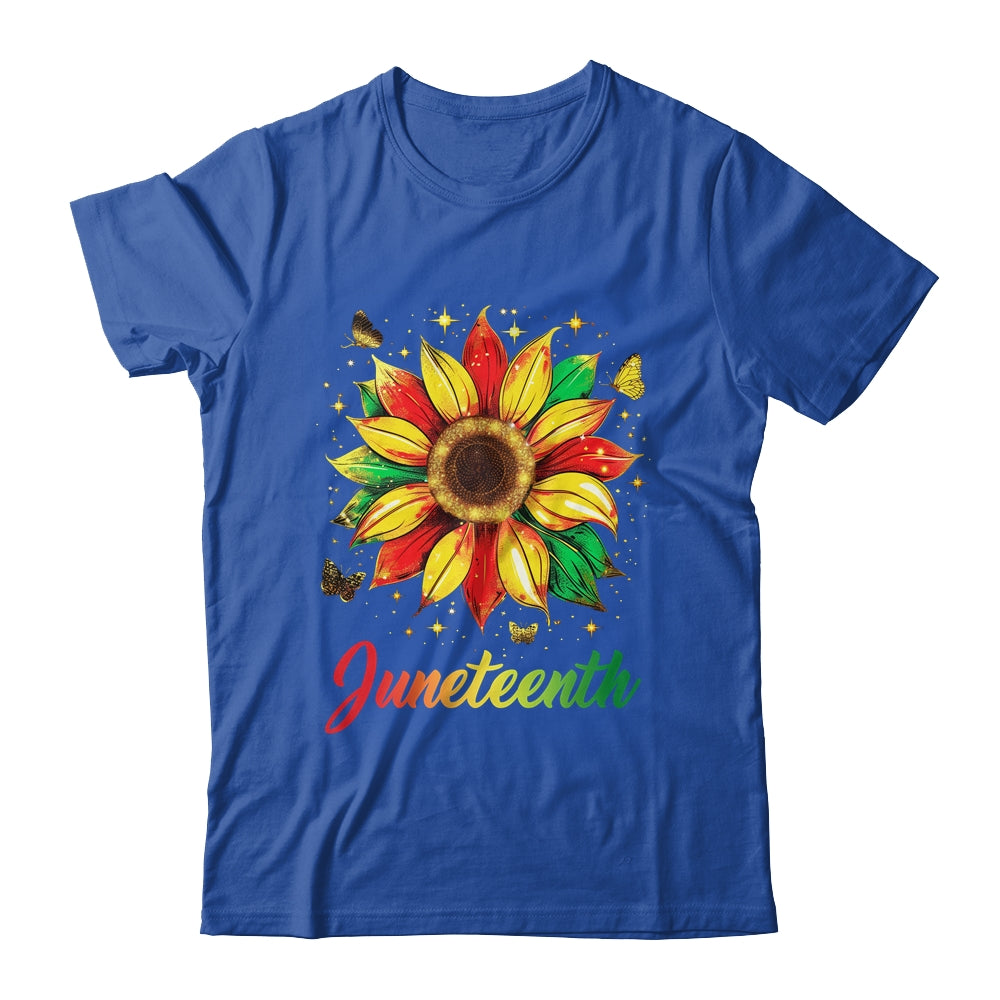 Juneteenth Sunflower Black African American Women Men Girls Shirt & Tank Top | siriusteestore