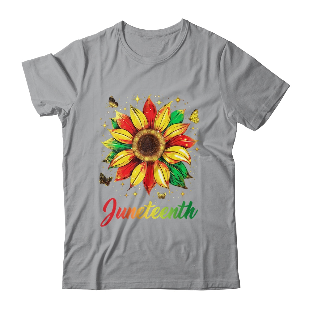 Juneteenth Sunflower Black African American Women Men Girls Shirt & Tank Top | siriusteestore