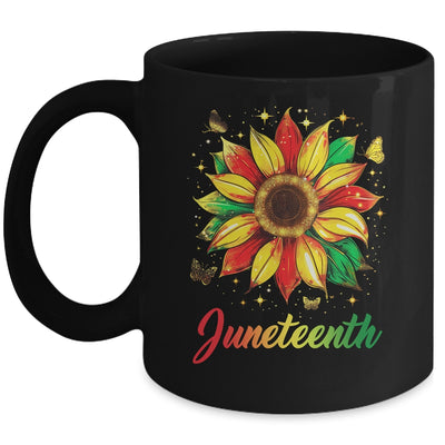 Juneteenth Sunflower Black African American Women Men Girls Mug | siriusteestore