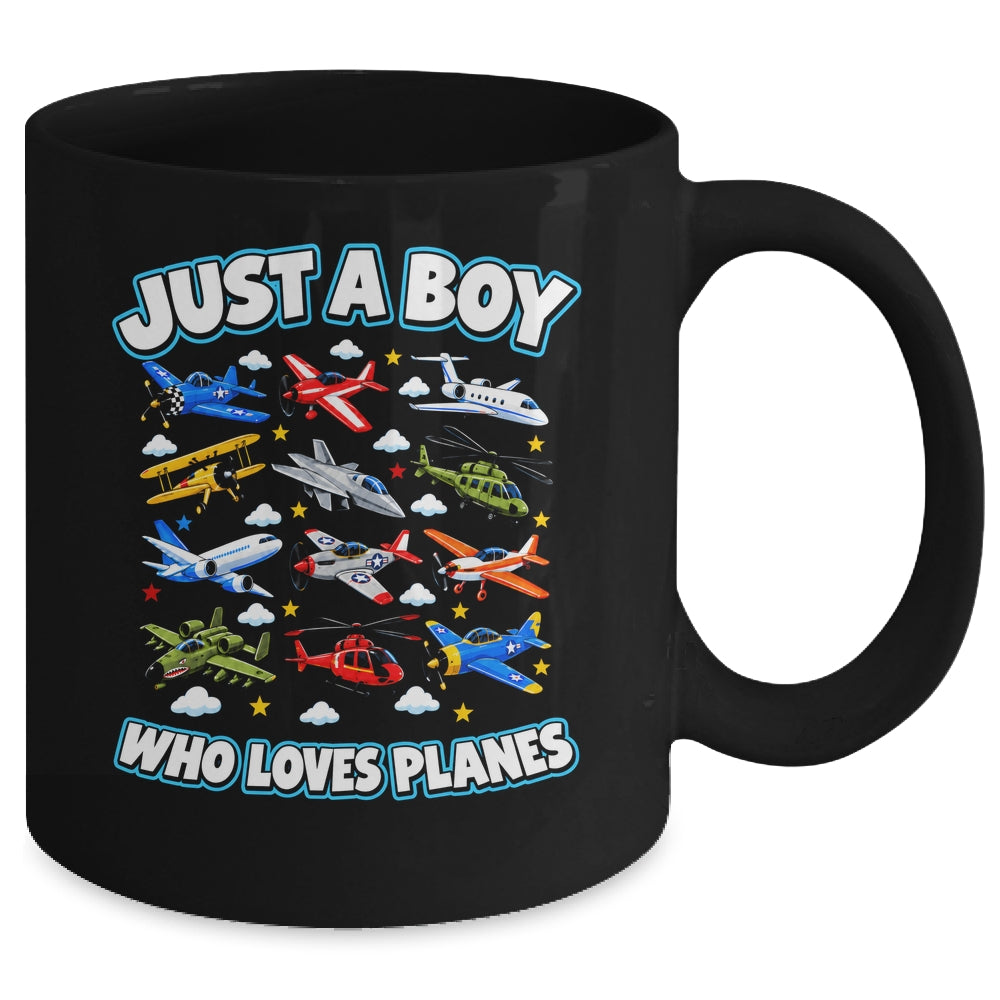 Just A Boy Who Loves Planes Airplane Lovers Funny Mug | siriusteestore