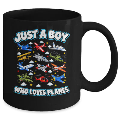 Just A Boy Who Loves Planes Airplane Lovers Funny Mug | siriusteestore