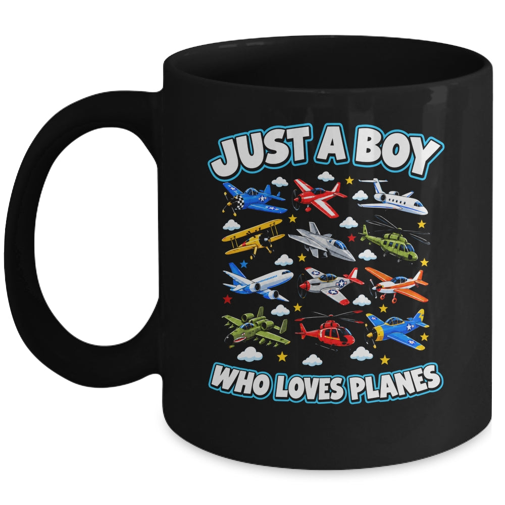 Just A Boy Who Loves Planes Airplane Lovers Funny Mug | siriusteestore