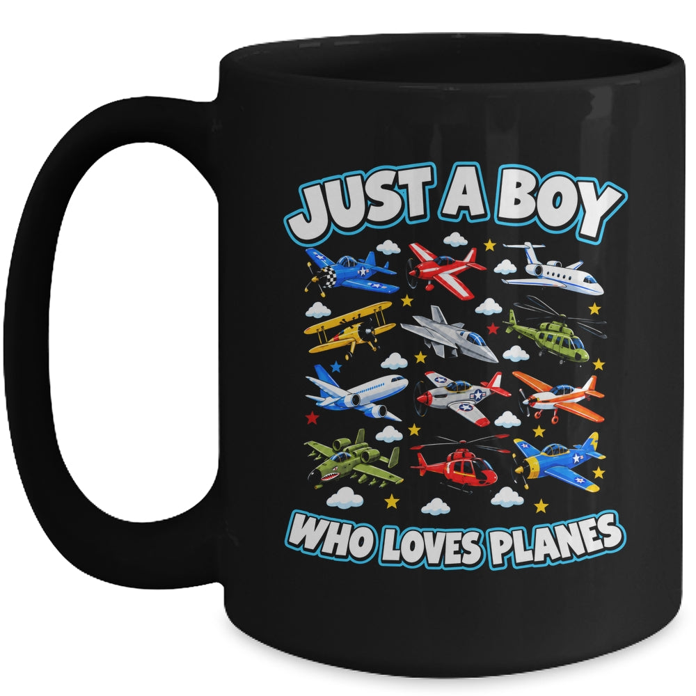 Just A Boy Who Loves Planes Airplane Lovers Funny Mug | siriusteestore