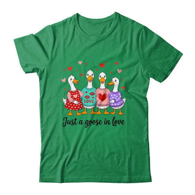 Just A Goose In Love Preppy Valentines Coquette Funny Shirt & Sweatshirt | siriusteestore
