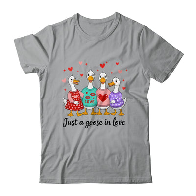 Just A Goose In Love Preppy Valentines Coquette Funny Shirt & Sweatshirt | siriusteestore