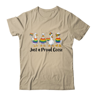 Just A Proud Goose LGBT LGBTQ Pride Rainbow Funny Goose Shirt & Tank Top | siriusteestore