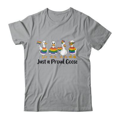Just A Proud Goose LGBT LGBTQ Pride Rainbow Funny Goose Shirt & Tank Top | siriusteestore