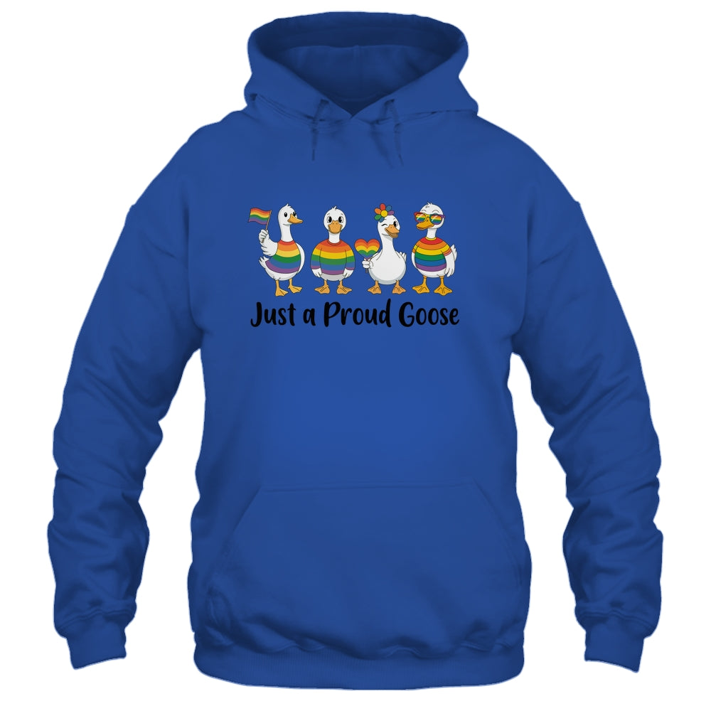 Just A Proud Goose LGBT LGBTQ Pride Rainbow Funny Goose Shirt & Tank Top | siriusteestore