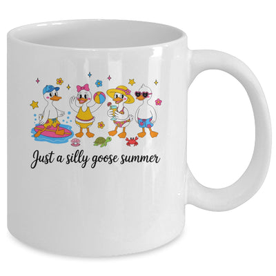Just A Silly Goose Summer Girls Beach Vibes Cute Funny Goose Mug | siriusteestore