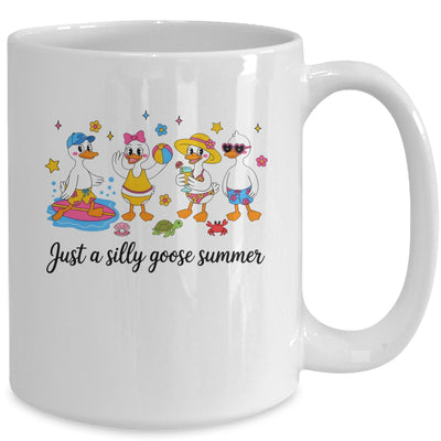 Just A Silly Goose Summer Girls Beach Vibes Cute Funny Goose Mug | siriusteestore